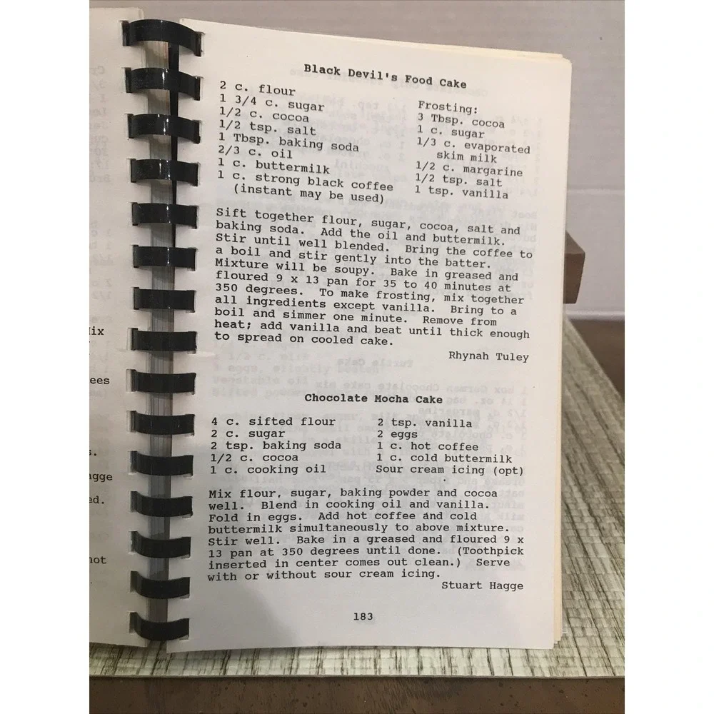 Feed My Sheep United Methodist Church of the Covenant Cookbook 1986 Spiral Bound